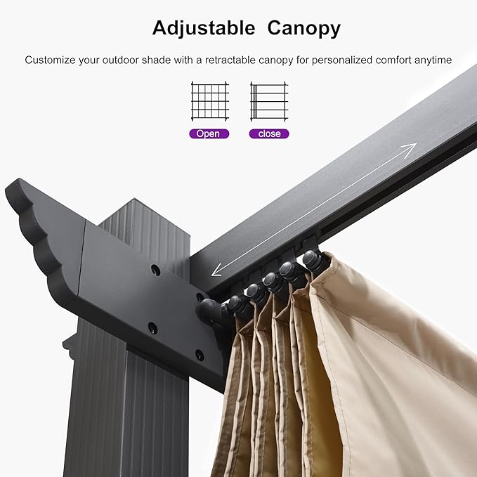 PURPLE LEAF 10' X 13' Outdoor Pergola - Image 4