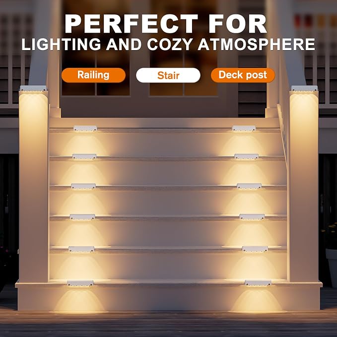 NIORSUN Solar Fence Lights Outdoor 16 Pack, IP65 Waterproof Large Size LED - Image 8