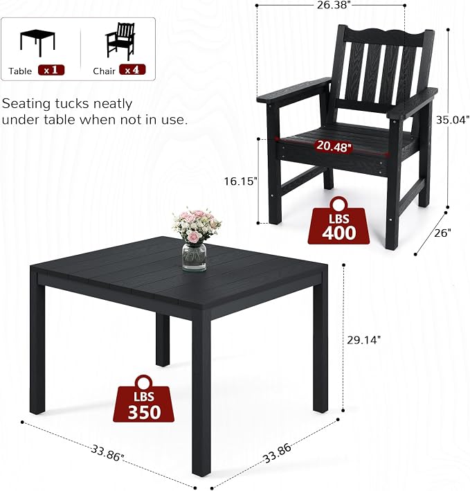 Stoog All-Weather Patio Dining Table - Image 5