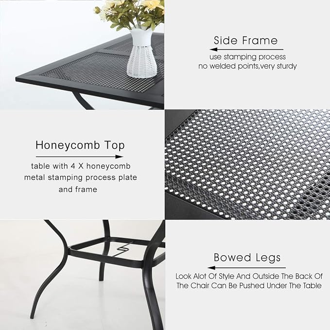 PHI VILLA 5 Pieces Outdoor Dining Set - Image 3