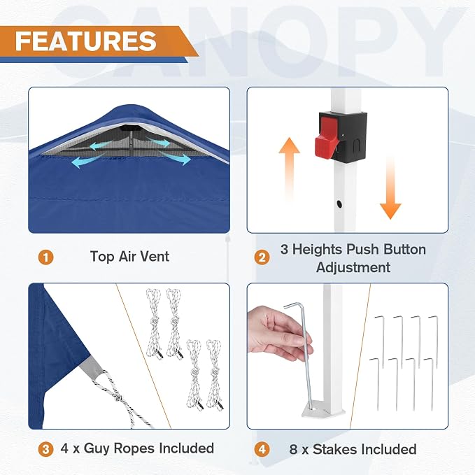 EAGLE PEAK Commercial Canopy 10x10 Pop Up Canopy Tent - Image 6