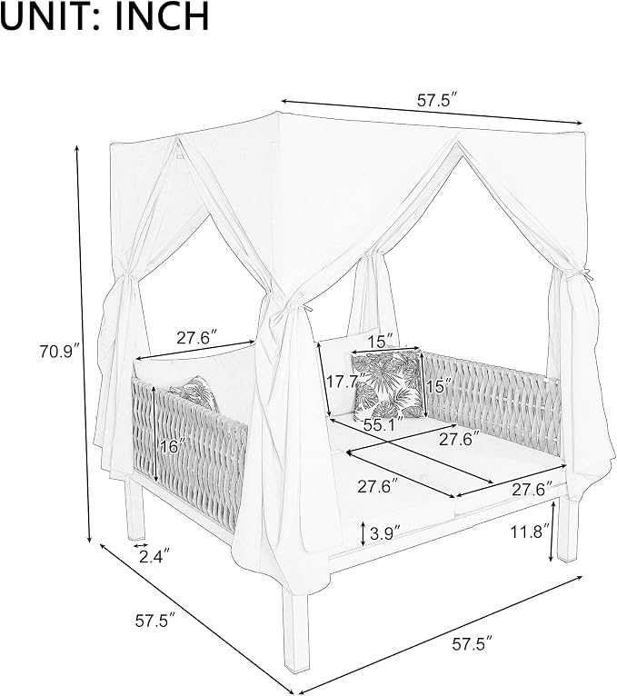 Merax Outdoor Patio Daybed - Image 2