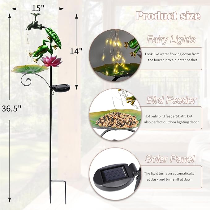 Solar Outdoor Lights Decorative Solar Frog Lights - Image 2