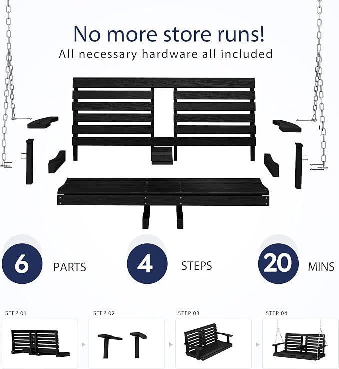 KINGYES Outdoor Patio Swing Set - Image 5