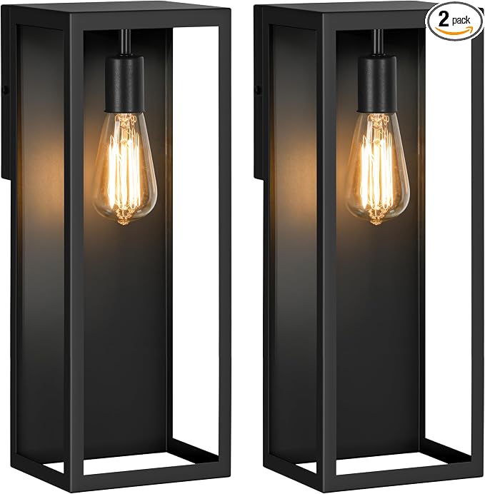 VerRon 2-Pack Outdoor Wall Lanterns, 16” Exterior Waterproof Outdoor Lights by WelcometoVerRon