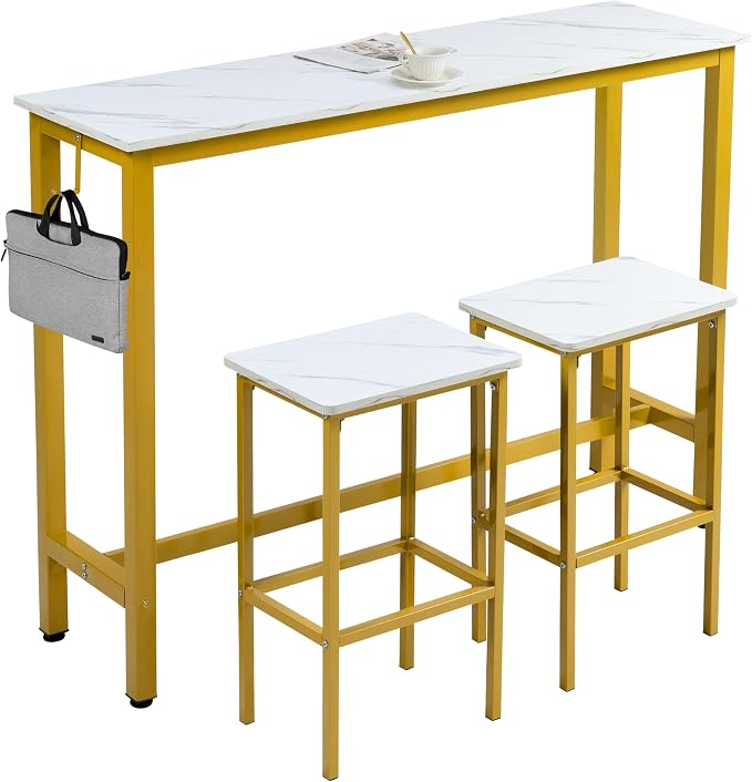 Finnhomy 52.7" Industrial Bar Table Set by Finnhomy
