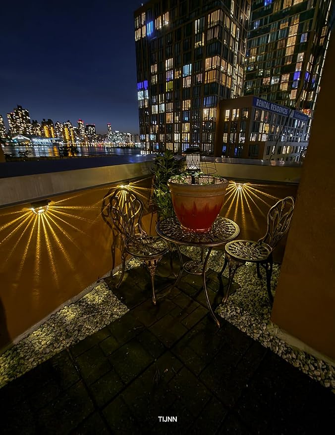 TIJNN Solar Deck Lights Outdoor, Solar Fence Lights Waterproof Led - Image 6