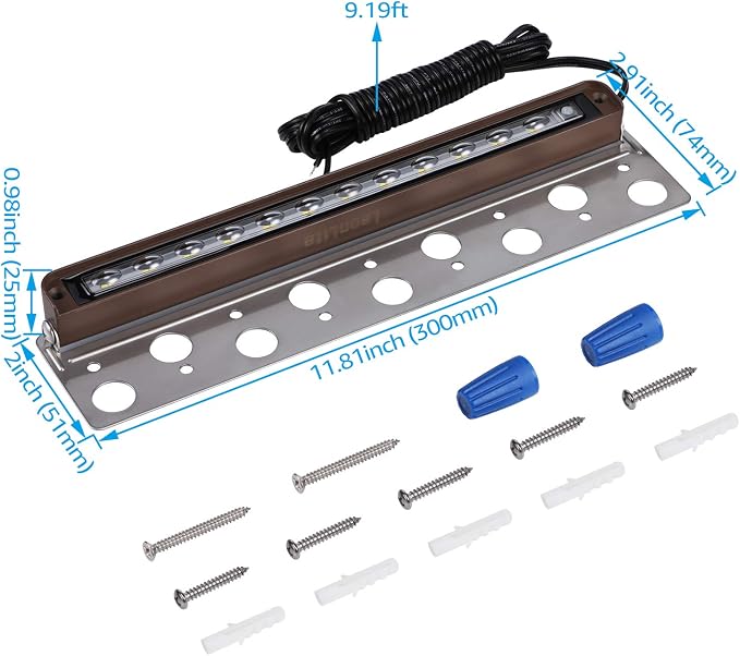LEONLITE 8-Pack Premium Series 12 Inch Dimmable LED Hardscape Lighting 3 Way - Image 6