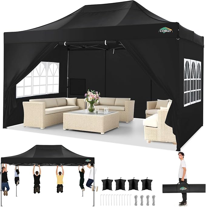 COBIZI 10x15 Heavy Duty Pop Up Canopy Tent by COBIZI