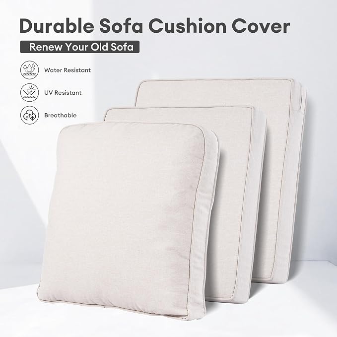 ovios Patio Cushion Covers, Waterproof Cushion Cover - Image 4