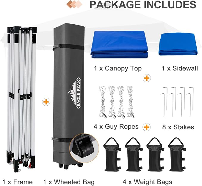 EAGLE PEAK Commercial Canopy 12x12 Pop Up Canopy Tent - Image 9
