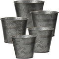 Briful 5 Size Galvanized Buckets Rustic Farmhouse Metal Bucket Galvanized by Briful