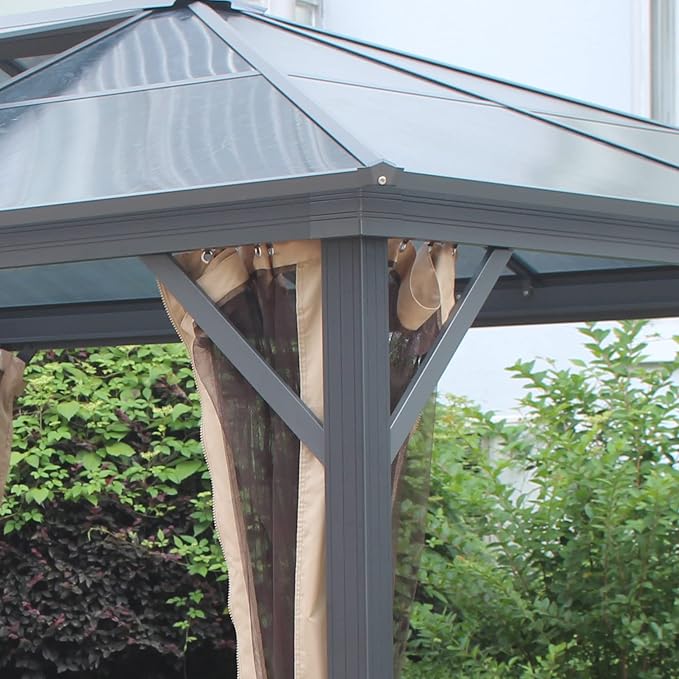 Outsunny 10' x 12' Hardtop Gazebo Canopy - Image 9