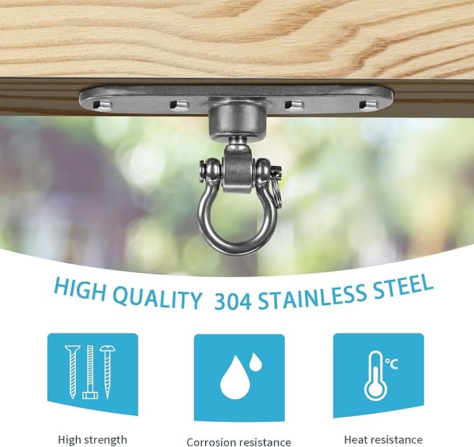 Swing Hanger Heavy Duty Anti-Rust 180° & 360° Bearings1500 lb Capacity Smooth - Image 3