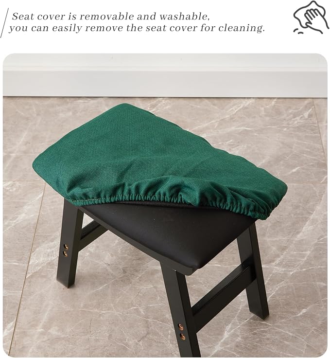 Foot Stool, Bamboo Small Sofa Foot Rest Under Desk, Extra Seating - Image 5