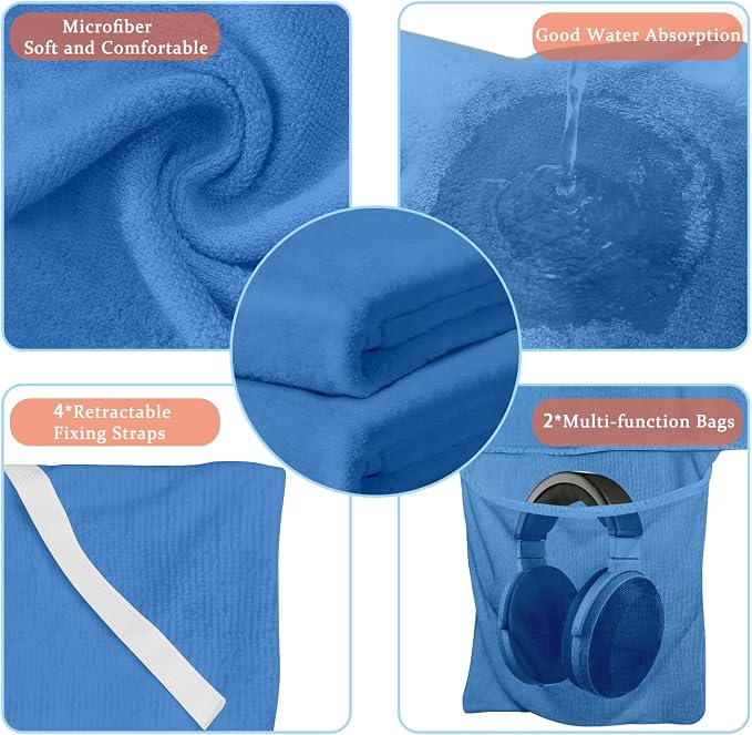 Super Soft & Thick Lounge Chair Towel Cover, Chaise Lounge Cover - Image 3