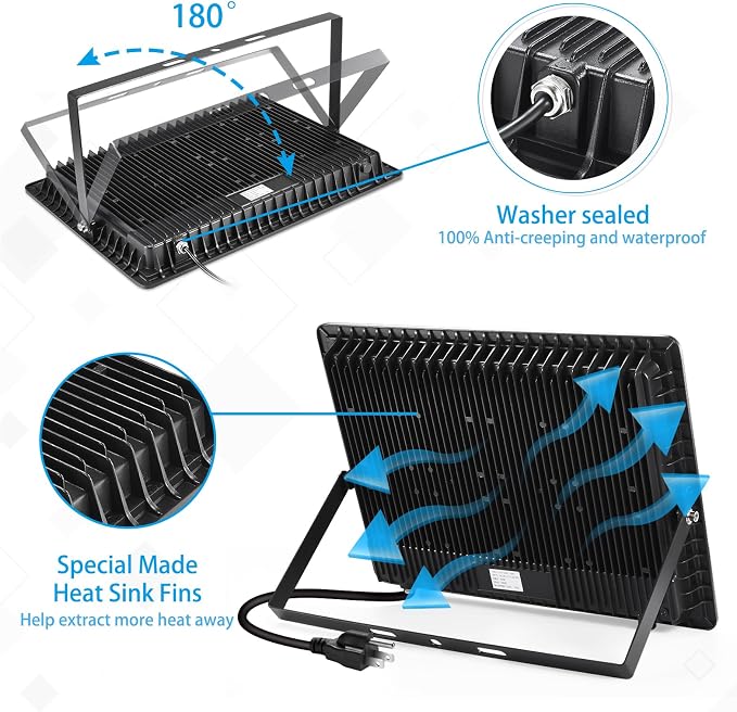 400W LED Stadium Flood Light Outdoor, 2400W Equivalent 50500LM 5000K Daylight - Image 6