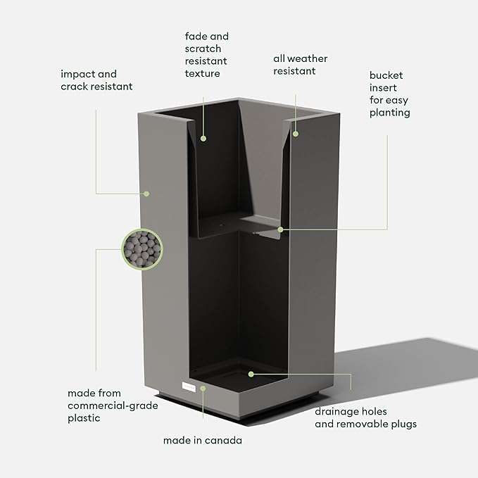 Veradek Block Series Pedestal Planter - Image 2