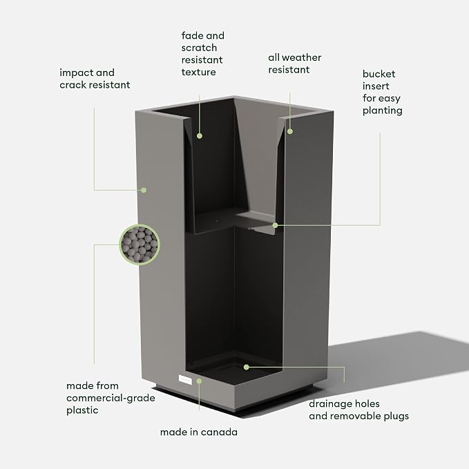 Veradek Block Series Pedestal Planter - Image 2