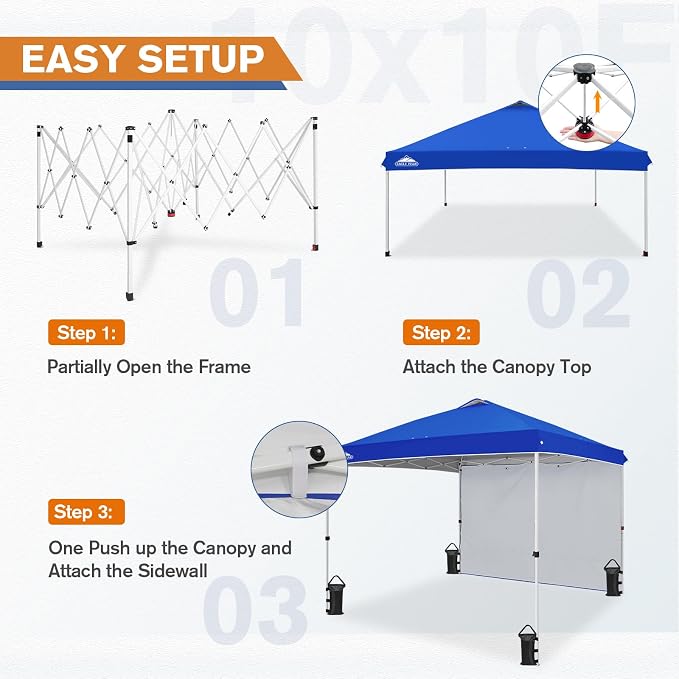 EAGLE PEAK Commercial Canopy 10x10 Pop Up Canopy Tent - Image 2