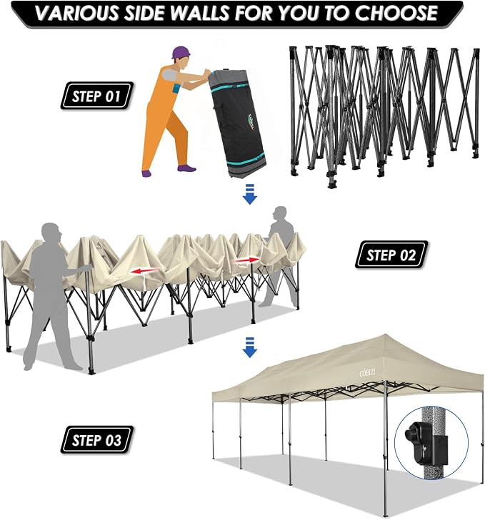 COBIZI 10x30 Heavy Duty Pop up Canopy - Image 5
