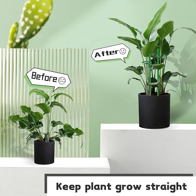 Plant Stakes 17inch &11inch SupKing Adjustable Length Plant Support Stake 16Pcs - Image 7