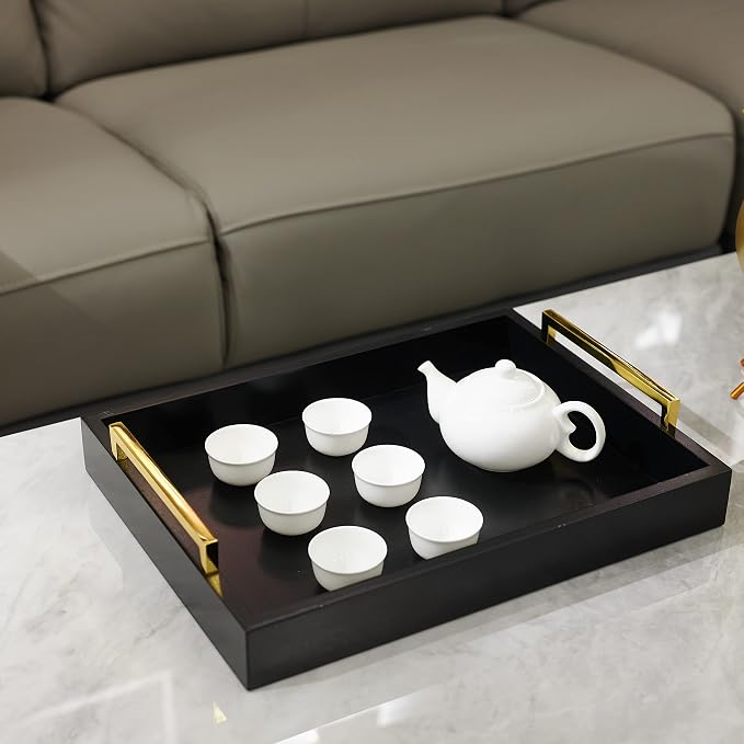 16"x12" Serving Trays with Handles, Ottoman Trays for, Living Room, and - Image 6