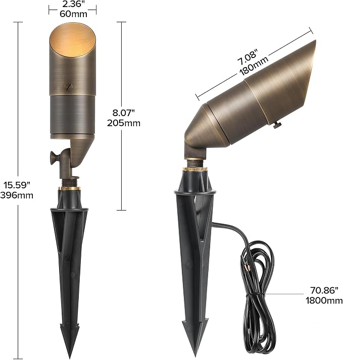 LUTEC Solid Brass Low Voltage Landscape Lighting, 12V Heavy Duty Waterproof - Image 9