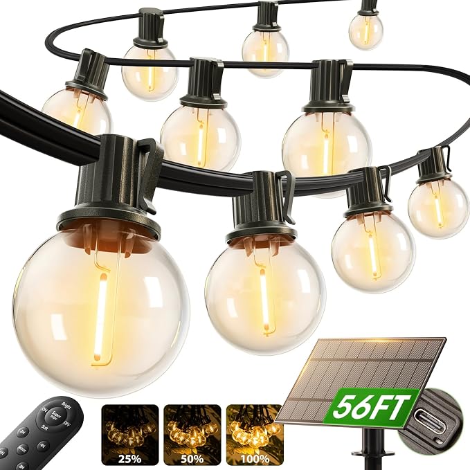 addlon 50FT Solar String Lights Outdoor Waterproof by addlon