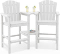 KINGYES Embossed Balcony Chair, Tall Adirondack Chair Set of 2, All Weather by KINGYES