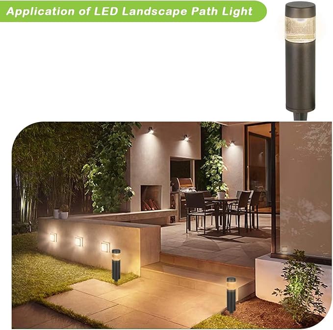 hykolity Low Voltage Landscape Lights, 3W 191LM 12V LED Round Bollard Light - Image 8