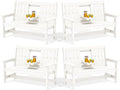 SERWALL Outdoor Bench with Cup Holder, All Weather Patio Benches with High by SERWALL