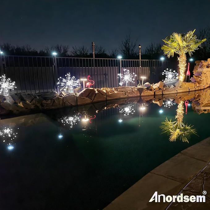 Anordsem Solar Fireworks Lights Outdoor: Garden Light Waterproof - Image 7