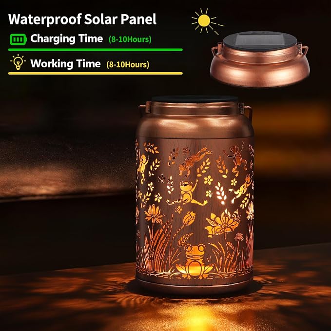 Frog Decoration Solar Lanterns Outdoor Waterproof Garden Decor Gifts - Image 4