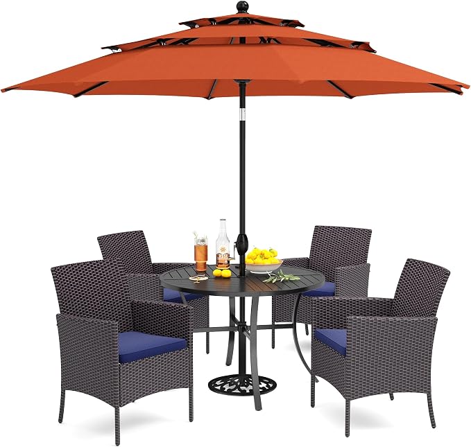 PHI VILLA 5 Piece Outdoor Dining Set by PHIVILLAThepioneerofcomfortablehouseholdsupplies
