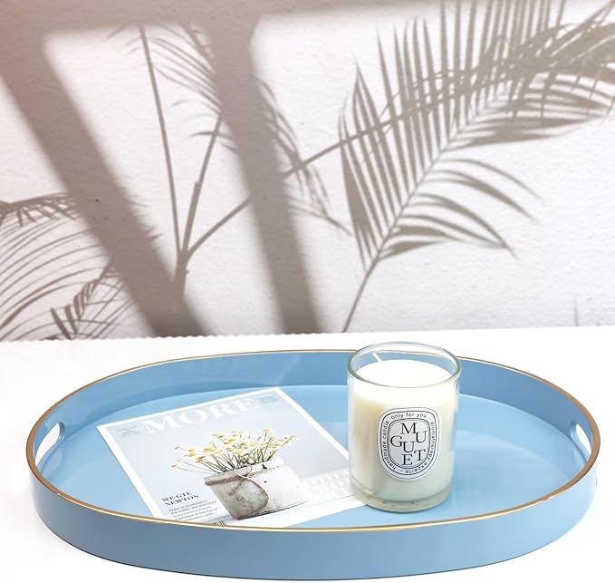 Spsyrine Blue Plastic Serving Tray - Image 2