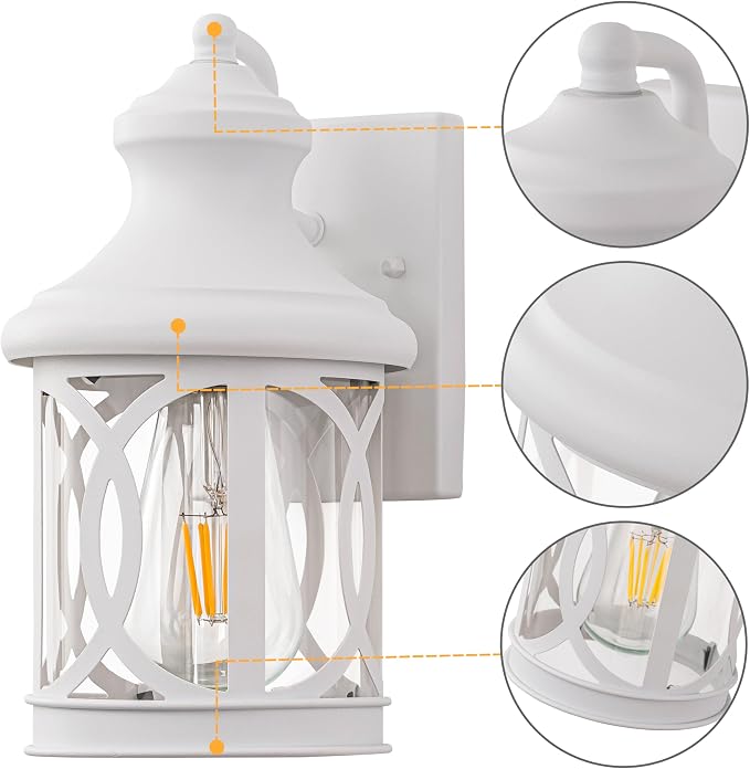2-Pack Outdoor Wall Lights, Porch Lights, Waterproof Outdoor Wall Sconce - Image 3