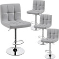 Yaheetech Bar Stools Set of 4, PU Leather Adjustable Barstools, Modern Counter by Yaheetech