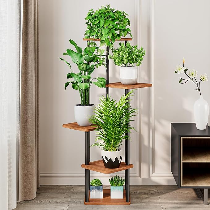 AZERPIAN Plant Stand 5 Tier Indoor Metal Flower Shelf - Image 3