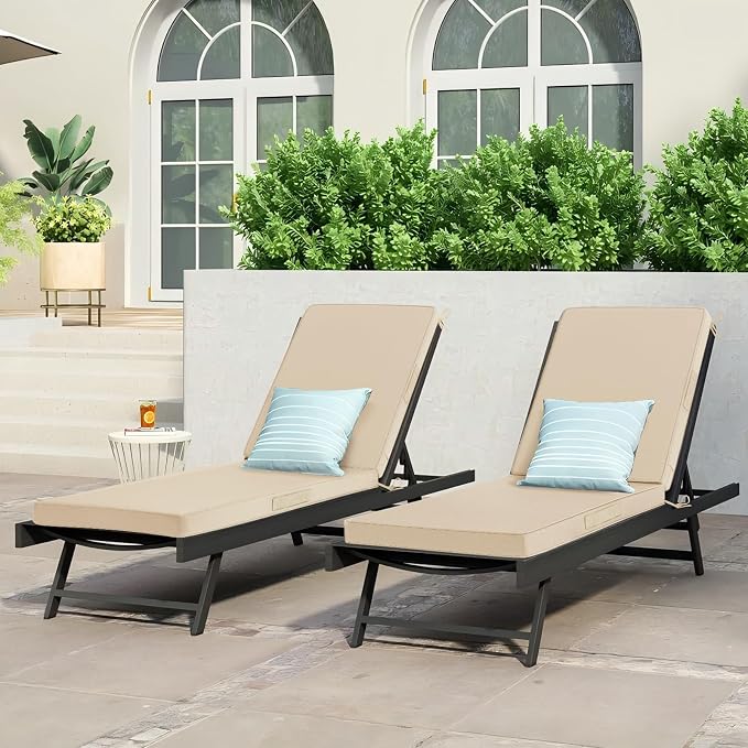 Cozyide Chaise Lounge Cushions Outdoor 72"x21"x3", Waterproof Lounge Chair - Image 7