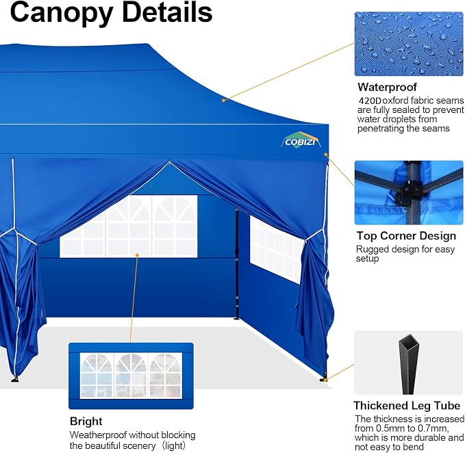 COBIZI 10x20 Pop up Canopy Tent 10x20 Canopy - Image 4