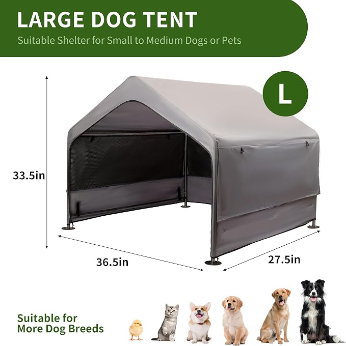 Summertrail Dog House Outside, Dog Tent Outdoor, Dog Shade Shelter Doghouse - Image 4
