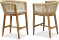 PURPLE LEAF Counter Height Bar Stools Set of 4 Rattan Bar Stools by PURPLELEAF