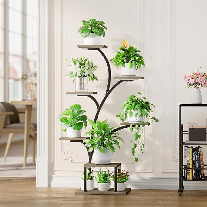Plant Stand Indoor with Grow Lights, 7 Tiered Indoor Plant Shelf, Metal Plant - Image 5