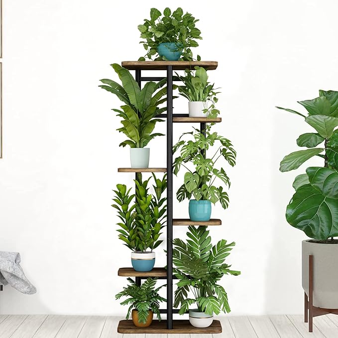 LINZINAR Plant Stand 6 Tier 7 Plant Multiple Flower Rack Holder Shelves Rack - Image 4