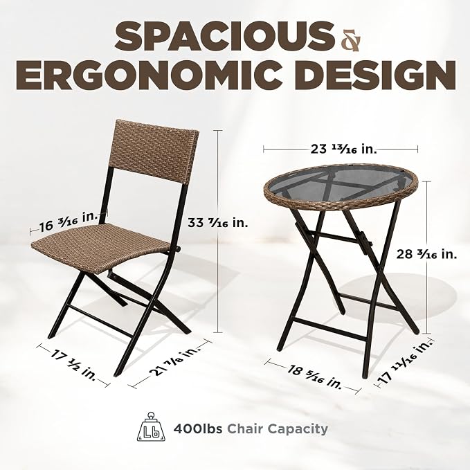 Idzo Metal Wicker Bistro Set - Image 5