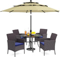 PHI VILLA 5 Piece Outdoor Dining Set by PHIVILLAThepioneerofcomfortablehouseholdsupplies