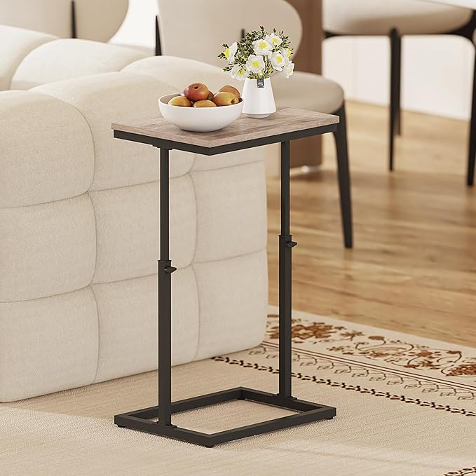 TUTOTAK End Table, Side Table, Tall Couch Table, Sofa Table, Living Room - Image 5
