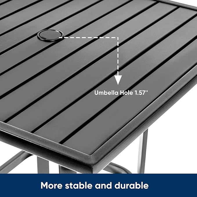 Patio Bar Table, Outdoor Bar Height Bistro Table - Image 7