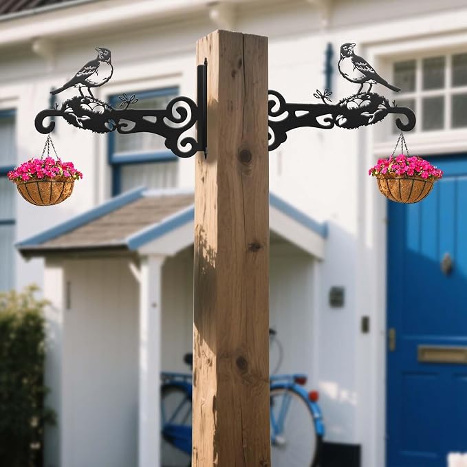 2-Pack Aesthetic Plant Hanger Indoor and Outdoor – 10 Inch Metal Hanging Plant - Image 6